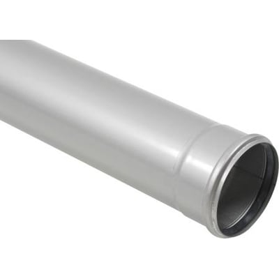 BLÜCHER EuroPipe afløbsrør i rustfrit syrefast stål, Ø160 mm og 6 meter, set skråt med muffeenden synlig.