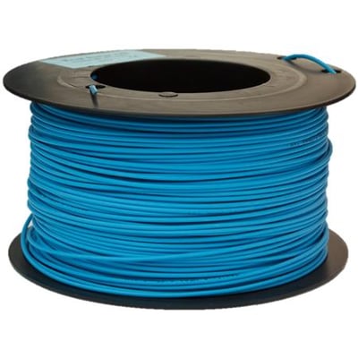 Texiline HF90 monteringsledning på rulle, 1,5 mm², blå, halogenfri og flammehæmmet.