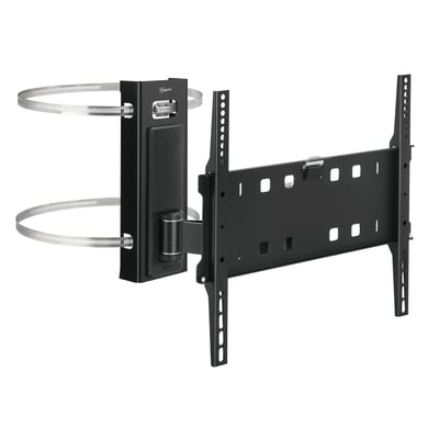 Vogels PFA 9145 søjleklemme med arm og VESA-plade til montering af skærm på søjle.