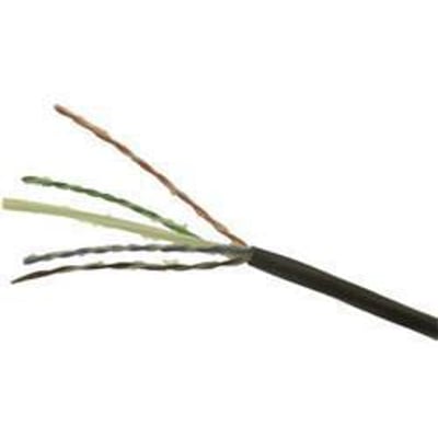 CommScope Kat6A F/UTP datakabel til udendørs brug, sort med 4 par afskærmede kobberledere på 305m tromle.