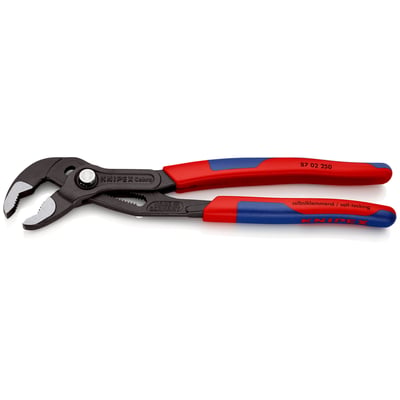 Knipex Cobra® 8702-250 vandpumpetang med åbne kæber, vist på hvid baggrund.