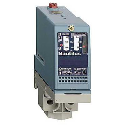 Schneider Electric pressostat XMLA020A2S11 med 1/4" BSP hun tilslutning, justerbar fra 0,7-20 BAR.