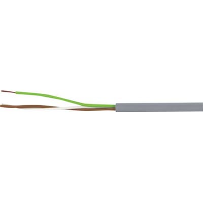 Nærbillede af et 5-leder multikabel med 0,5 mm² lederdimension og en grå, halogenfri yderkappe.
