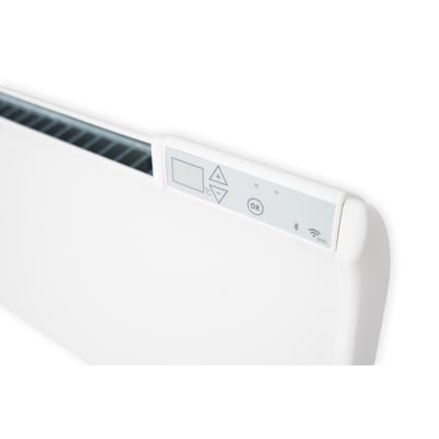 Glamox Termostat WT3 WiFi til 3001 serien med 230/400V, viser betjeningspanelet med display og knapper.