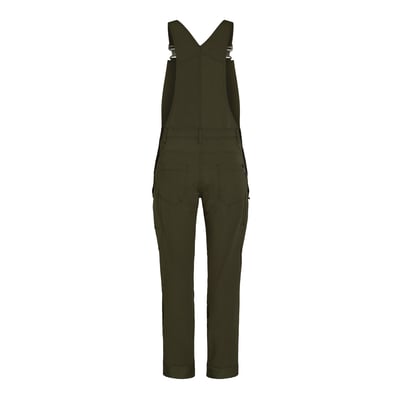 Engel Overall 3369-317 i slidstærk grøn kvalitet, størrelse 96, vist bagfra.