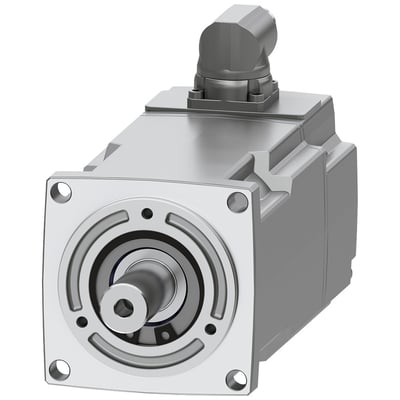 Siemens SIMOTICS S-1FK2 HD servomotor med 1,27 Nm drejningsmoment og cylindrisk aksel, vist på hvid baggrund.