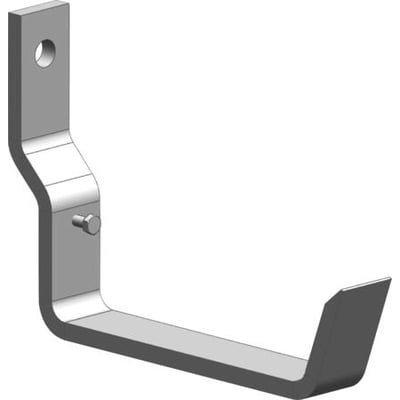 Legrand Indvendig Vægophæng P31 i 300-G galvaniseret stål, viser den L-formede konstruktion med monteringshul og en bolt.