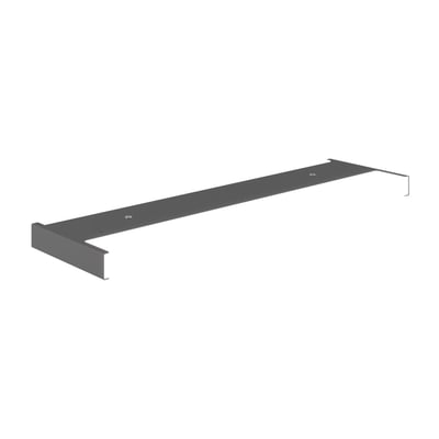 Svedbergs Dovre LED-belysning til skab i granitgrå, 60 x 3,2 x 17 cm, set skråt ovenfra.