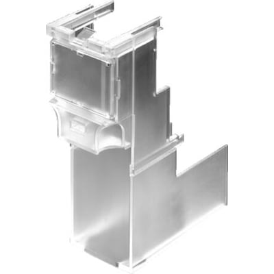 Rittal afdækning til tilslutningsklemmer på NH-sikringslister SV, fremstillet af gennemsigtig plast.