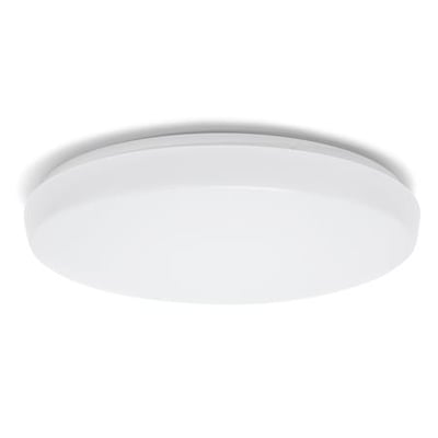 Mac G2 CCT loftslampe med en diameter på 280 mm, 12W effekt og 1020 lumen. Lampen er hvid med et opal akryl dæksel for jævn lysfordeling.