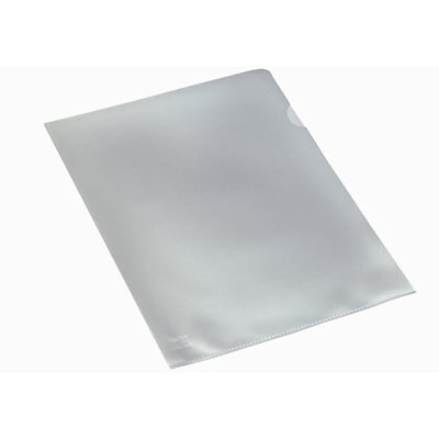 Antalis Bantex A4 plastomslag 0,11mm præget med åbning i top og højre side, i en pakke med 100 stk.