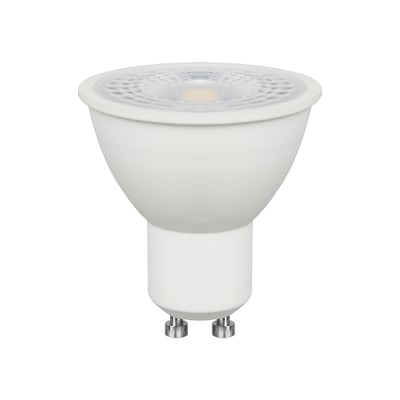V-TAC LED spotlys med GU10 fatning, 7,5W, 6500K, hvid plastik og 110° spredning.