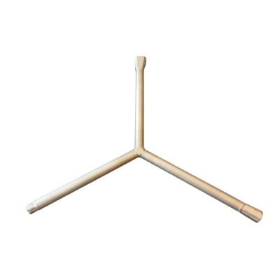 Y-ventilnøgle i rustfrit stål med tre koniske hoveder til stiklednings- og hovedledningsventiler. Størrelser 16x16 mm, 20x20 mm og 33x33 mm.