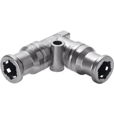 Festo vinkel-stikforbindelse CRQSL-8 i metal med en nominel størrelse på 5,1 mm og push/pull princip.
