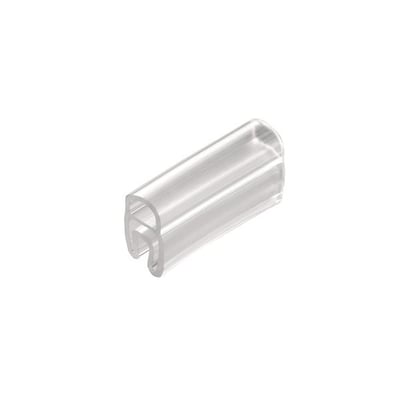 Weidmüller mærkeholder TM204/15 VO i transparent PVC, designet til 6-16 mm² ledninger og kabler.