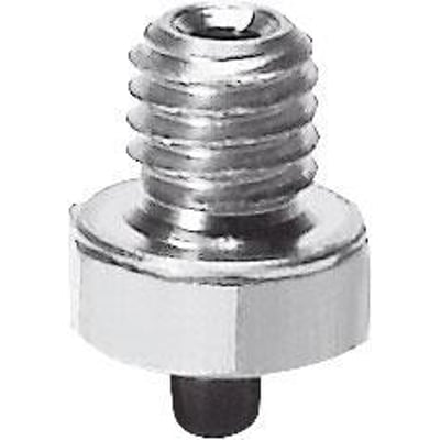 Festo vakuumsuger VAS-2-M3-NBR med M3 gevind og rund flad sugekop på 2 mm, fremstillet i metal og sort gummi.