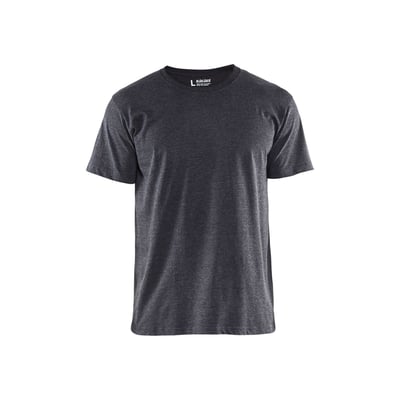 Blåkläder Workwear klassisk T-shirt i sortmeleret farve og størrelse XL, lavet af 60% bomuld og 40% polyester.