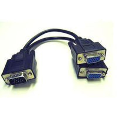 Siemens Simatic PC DVI-I Y-kabel forbinder én DVI-I port til to separate VGA-porte for videoudgang.