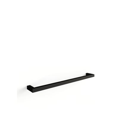 Metallbude Vana håndklædestang i sort metal med et firkantet design, monteret på en hvid væg.