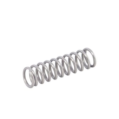 Assa Abloy reservedelsfjeder til model 672, vist skråt fra siden med spiralformede vindinger.