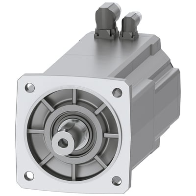 Siemens SIMOTICS S-1FK2 HI servomotor med 22 Nm drejningsmoment og 2,9 kW effekt, vist med en aksel og monteringsflange.