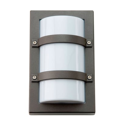 SG Armaturen Trio mini LED vægarmatur i grafitfarvet aluminium, med integreret 10W lyskilde og opal skærm.