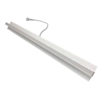 Green:ID LED Troldtekt CCT lysskinne i hvid, 60 cm lang, med kabel og planforsænket profil.