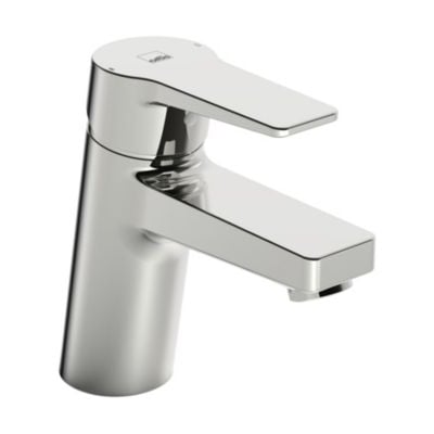 Oras Twista etgrebsbatteri i krom med 121 mm tud og koldstartsfunktion, fremstillet af messing til bord- eller vaskmontering.