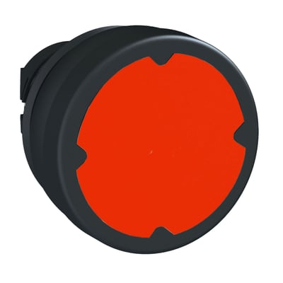 Schneider Electric Harmony XB5 trykknaphoved med Ø37 mm rød betjeningsflade og Ø22 mm monteringsdiameter.