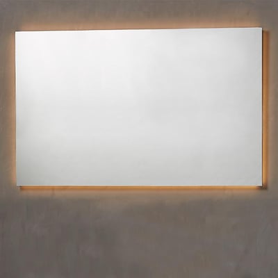 Loevschall Nibe spejl 120x75 cm med integreret varm hvid bagbelysning, der skaber en hyggelig atmosfære.