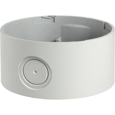 Sirena M-Line dyb base i hvid plast med en cirkulær fordybning på siden, klar til montering af PG forskruninger eller M20.