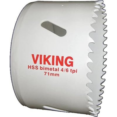 Viking HSS Bi-M 8-Cobalt hulsav i hvid med 92mm diameter og variabel fortanding på 4/6 tpi.