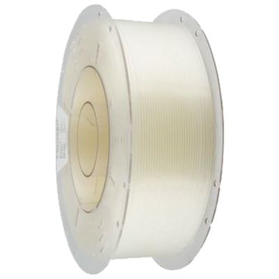 Spole med transparent PrimaCreator EasyPrint PLA-filament til 3D-printer, 1,75 mm og 1 kg.