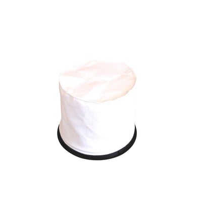 Standardfilter til Ghibli WD 50 P, 35l med ring i hvidt filtermateriale og sort kant.