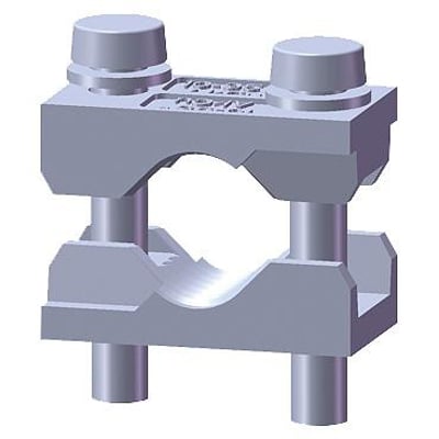 Siemens prismeterminal 16-95 mm² for NH00 sikringslastafbryder med skrueterminal, isoleret lysegrå plastik.