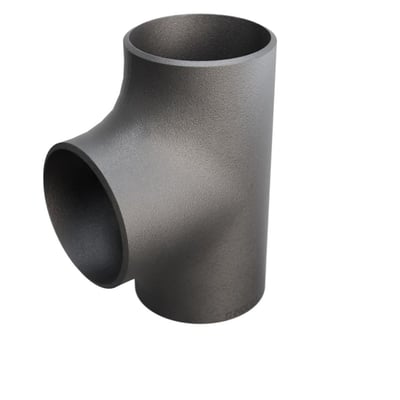 T-stykke i p235gh stål med dimensionerne 76,1 x 2,9 mm, viser en standard tee-form med tre lige rørforbindelser.