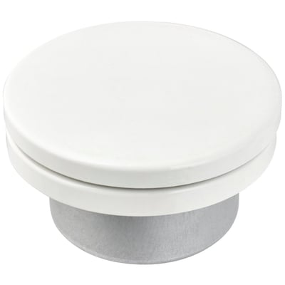 Hvid tilluftventil i RAL9016 med en diameter på 100 mm, fremstillet af stål med en medfølgende ramme med tætning.