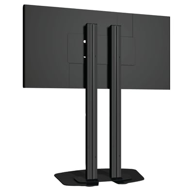 Vogels PFA 9159 bagcover monteret bag et 65-70 tommer fladskærms-tv i landscape-format på en hvid baggrund.