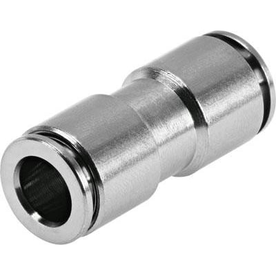 Festo NPQH-D-Q14-E-P10 stikforbinder i metal med push/pull funktion, nominel størrelse 13 mm.