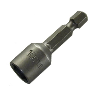 Ironside magnettop med 1/4 tomme nøglevidde og 45 mm længde, vist skråt med sekskantet tilslutning.