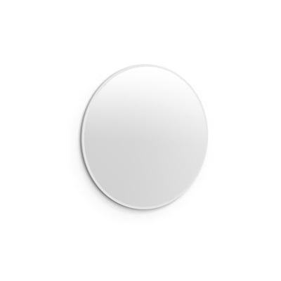 Rundt Svedbergs Hov-spejl med integreret LED-belysning og diameter på 90 cm, set forfra.