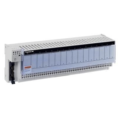 Schneider Electric TSX Interface 16O/5A modul med skrueforbindelser, designet til forenklet kabelføring i automationssystemer.
