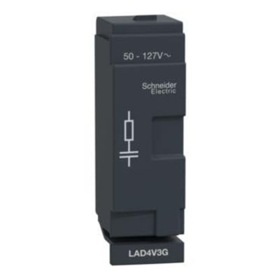 Schneider Electric varistor model LAD4V3G, 50-127V~, beskyttende komponent til kontaktorer og motorbeskyttelse.