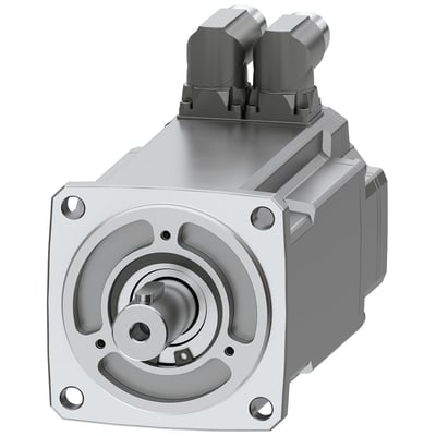 Siemens SIMOTICS S-1FK2 HD servomotor med 3,2 Nm moment og IP64 beskyttelse, vist på hvid baggrund.