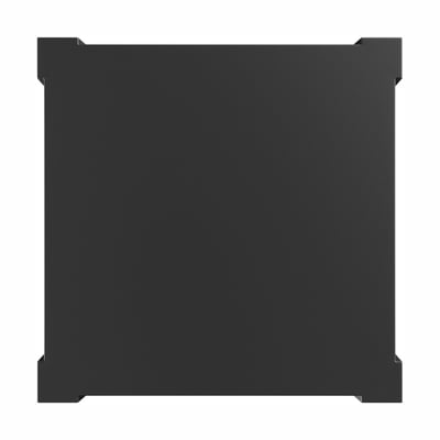 Sort, firkantet SpectrumLED Verto Square Cup væglampe med et enkelt, asymmetrisk design, 10 W og CCT.