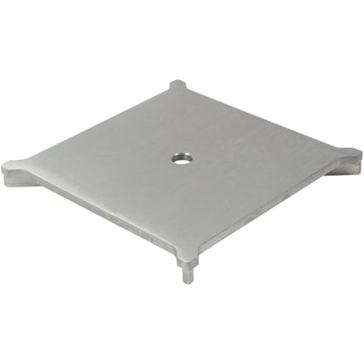 Firkantet spalterist i syrefast stål AISI316L fra Blüchers Square serie, 270x270mm.