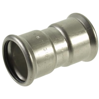 VSH Xpress rustfri press muffe i 76,1 mm størrelse, fremstillet af AISI 316 rustfrit stål.