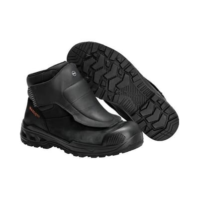 Sort MASCOT® FOOTWEAR INDUSTRY F1102-901 sikkerhedsstøvle med BOA® Fit System og slidstærk gummiydersål.