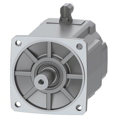 Siemens Simotics S-1FK2 CT servomotor med 40 Nm, PN 6.4 kW og IP65 beskyttelse, vist med aksel og monteringsflange.