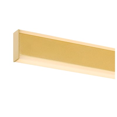 SLV ONE LINEAR 50 WL væglampe i mat hvid og mat messing finish med LED lysafgivelse, fremstillet i aluminium.